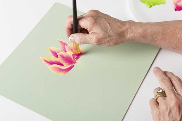 How to Paint Parrot Tulip Blooms