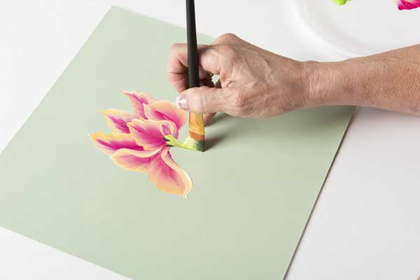 How to Paint a Parrot Tulip Stem