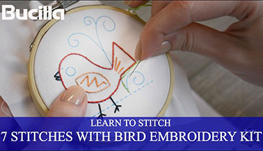 Learn 7 Embroidery Stitches with the Bucilla Learn to Stitch Embroidery Kit