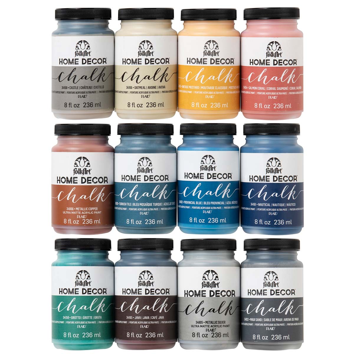 12 Pack: FolkArt® Home Decor™ Chalk Paint 