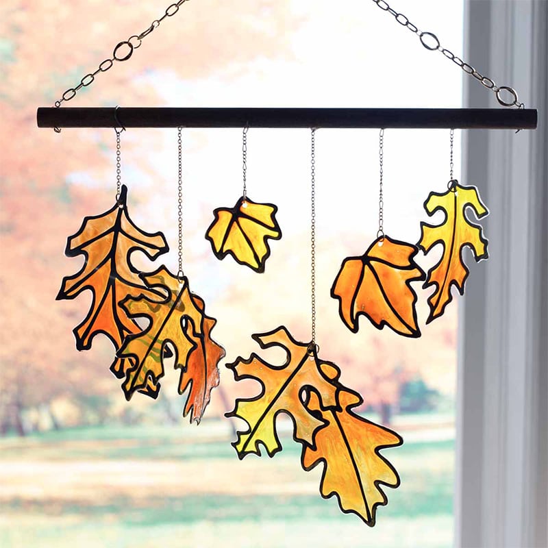 Gallery Glass Fall Leaves