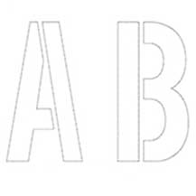 Large Alphabet Printable Stencil
