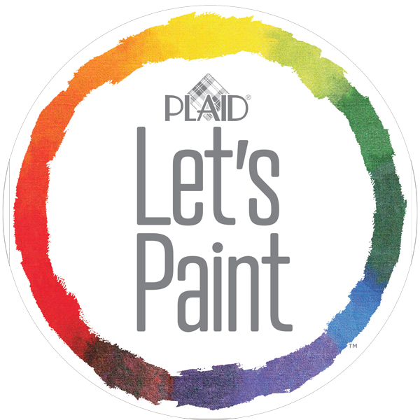FolkArt 99445 Let's Paint Live Acrylic Craft Paint and Paintbrush Set 34 Pieces