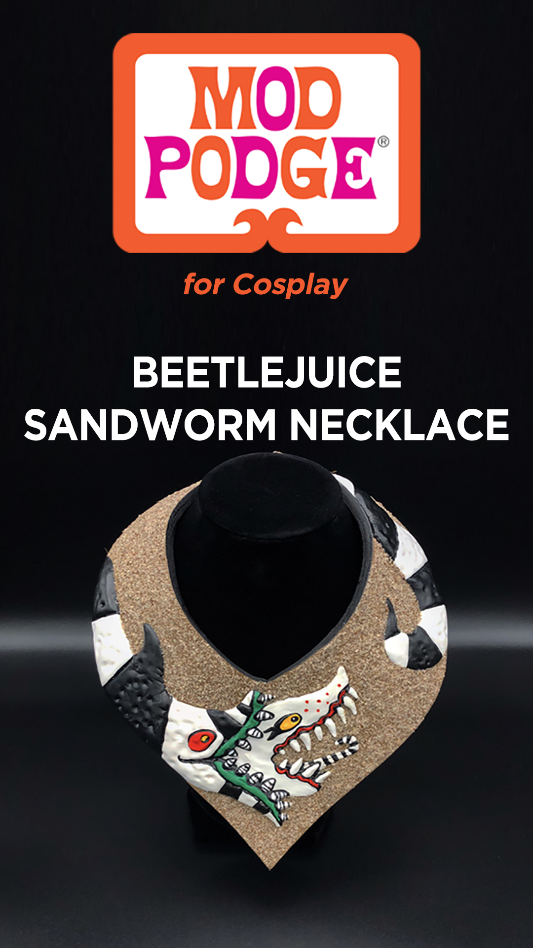 Beetlejuice Sandworm Necklace