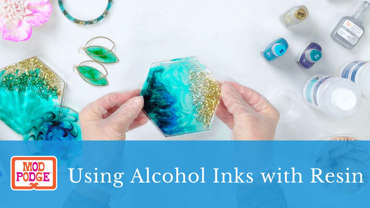 Using Alcohol Inks with Resin
