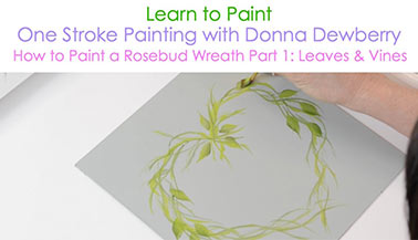 How to Paint a Rosebud Wreath, Pt. 1: Leaves and Vines
