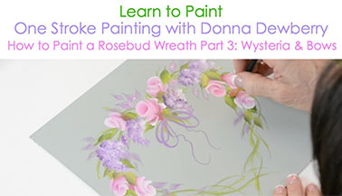 How to Paint a Rosebud Wreath, Pt. 3: Wysteria & Bows