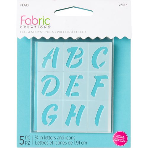 Fabric Creations™ Adhesive Stencils - Mini - Alphabet Sweets, 2-1/2" x 3" - 27457