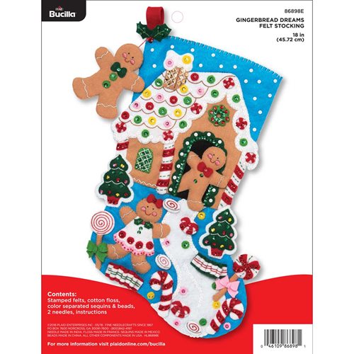 Bucilla ® Seasonal - Felt - Stocking Kits - Gingerbread Dreams - 86898E