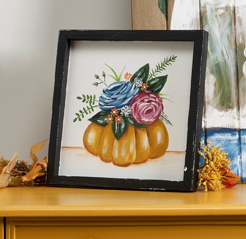 Floral Topped Pumpkin