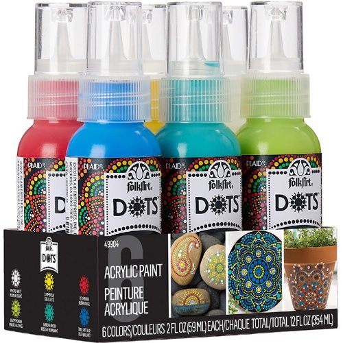 FolkArt ® Dots™ Acrylic Dotting Paint Set, 6 pc. - 49904
