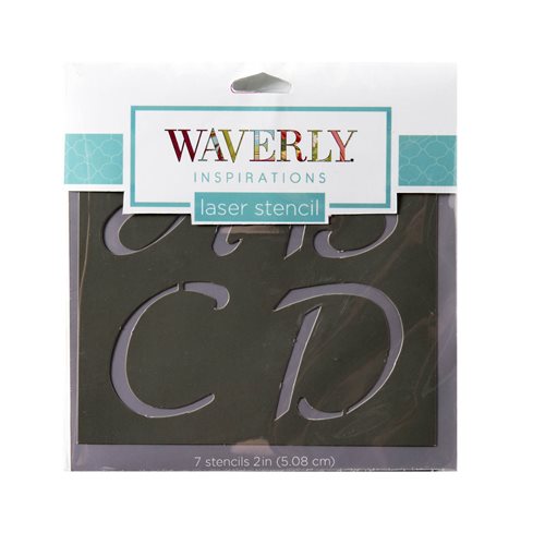 Waverly ® Inspirations Stencils - Accent - Alpha Basic, 6" x 6" - 60534E
