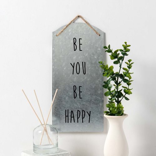 Be You Stenciled Tin Sign DIY 