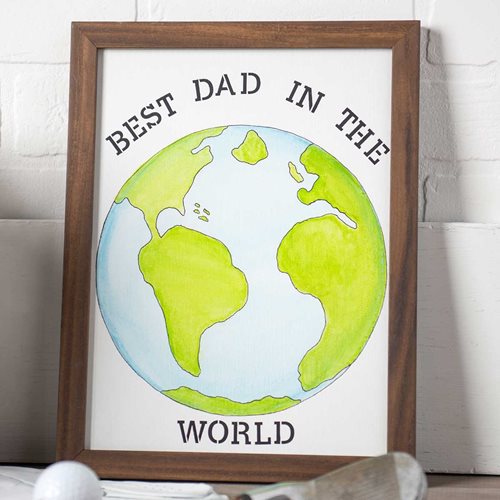 Best Dad in the World Framed Art DIY