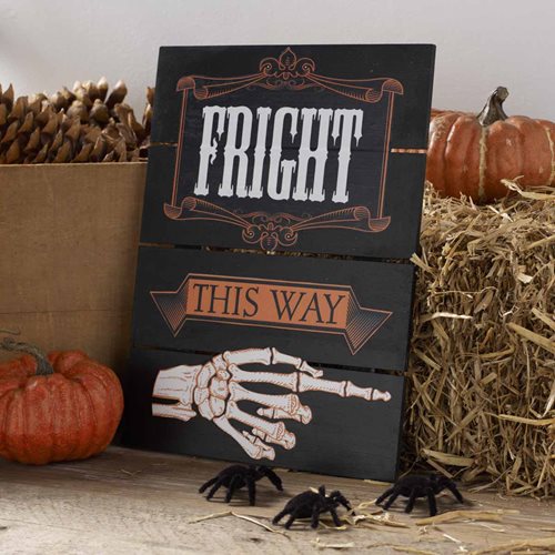 "Fright This Way" Halloween Sign