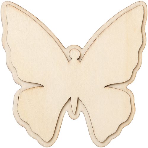 Plaid ® Wood Surfaces - Unpainted Layered Shapes - Butterfly - 44973