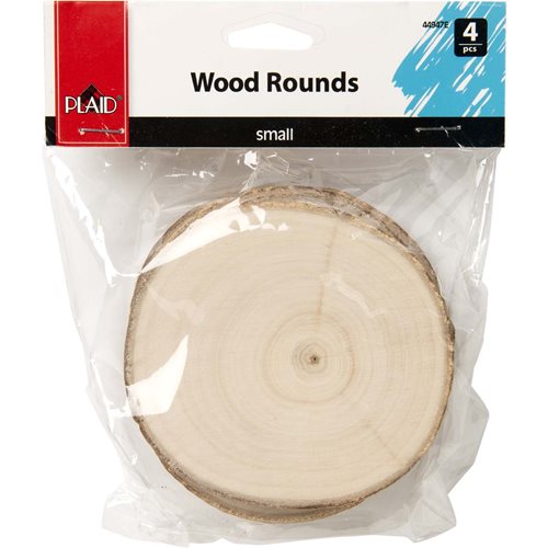 Shop Plaid Plaid ® Wood Surfaces - Small Wood Round with Bark, 4 pc. -  44947E - 44947E