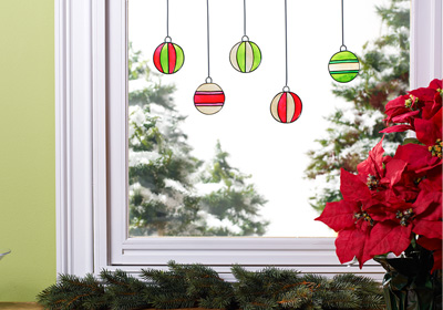 Christmas Ornament Window Clings