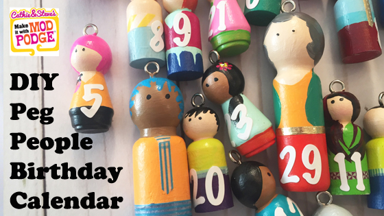 Birthday Calendar with Peg People with Cathie & Steve