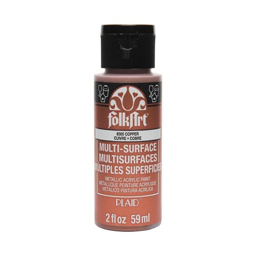FolkArt ® Multi-Surface Metallic Acrylic Paints - Copper, 2 oz. - 6305