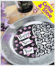 New Year Eve Altered Dinner Charger