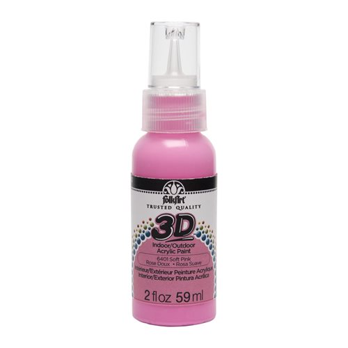 FolkArt ® 3D™ Acrylic Paint - Soft Pink, 2 oz. - 6401