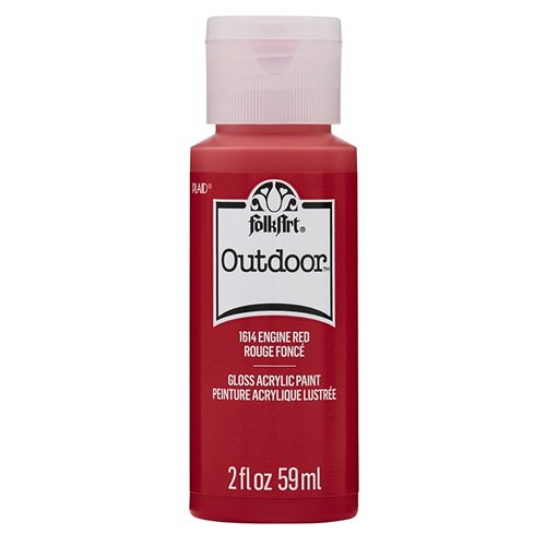 FolkArt ® Outdoor™ Acrylic Colors - Engine Red, 2 oz. - 1614