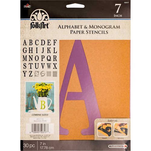 FolkArt ® Alphabet & Monogram Paper Stencils - Serif Font, 7" - 50317