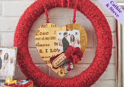 Valentine Collage Wreath