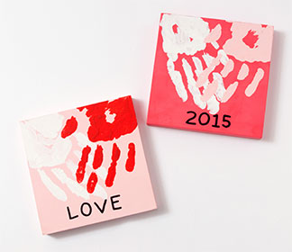 Handprint Valentine Canvas