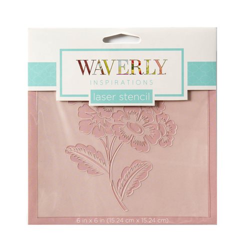 Waverly ® Inspirations Laser Stencils - Accent - Floral Sprig, 6" x 6" - 60523E