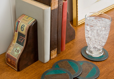 Alphabet Bookends and Lighting Cover Coasters