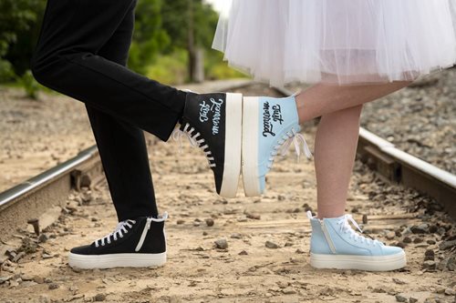 Kicks Studio Just Married Wedding Shoe Set
