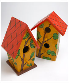 Orange Roof Birdhouses