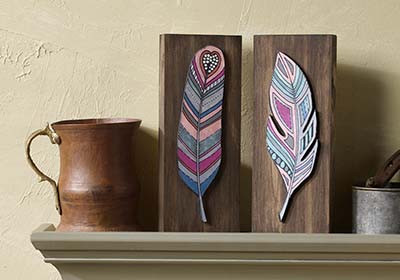Feather Art Inspired by Coloring Book for Adults
