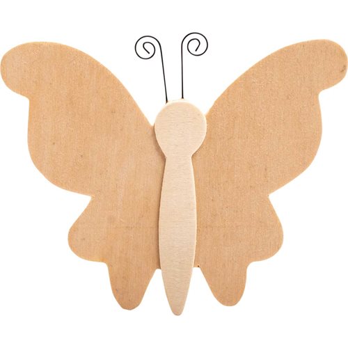 UNPAINTED LAYERED WOOD SHAPE - BUTTERFLY    (DISC)