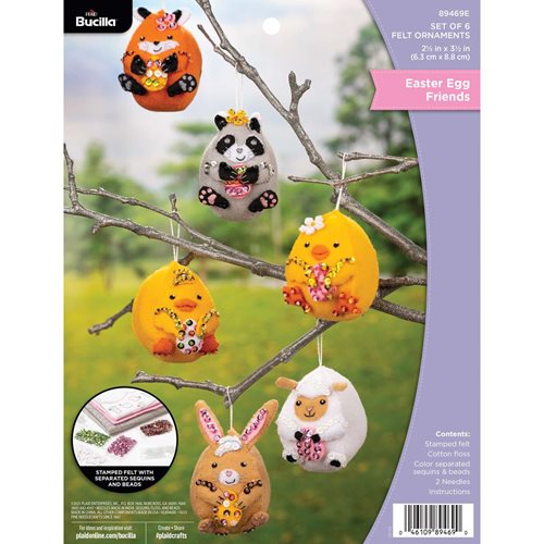 Bucilla ® Seasonal - Felt - Ornament Kits - Easter Egg Friends - 89469E