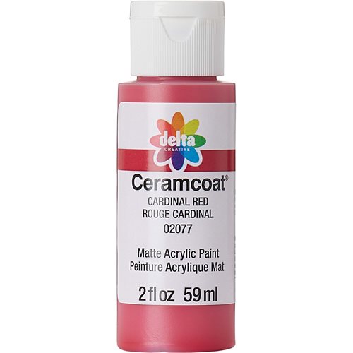 Delta Ceramcoat Acrylic Paint - Cardinal Red, 2 oz. - 020770202W