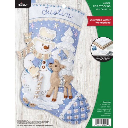 Bucilla ® Seasonal - Felt - Stocking Kits - Snowman's Winter Wonderland - 89245E