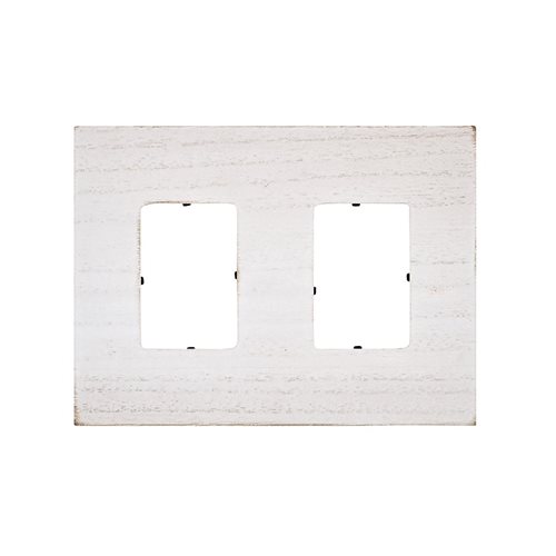 Plaid ® Wood Surfaces - Frames - Double Window Whitewash, 6-1/4" x 8-1/3" - 63523