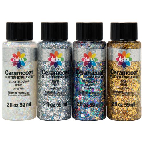Delta Ceramcoat ® Paint Sets - Glitter Explosion™ - 4 Color Set - PROMOGLTRE