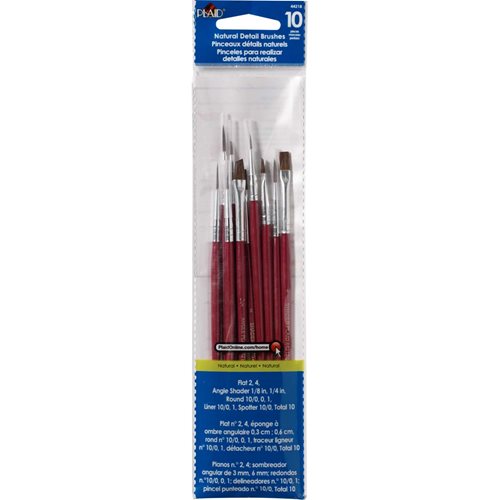 Plaid ® Brush Sets - Wood Brush Set, Details - 44218
