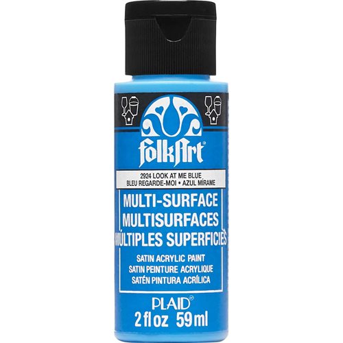 FolkArt ® Multi-Surface Satin Acrylic Paints - Look at Me Blue, 2 oz. - 2924