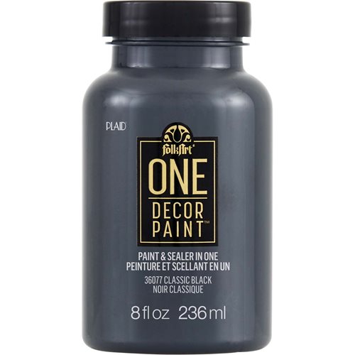 FolkArt ® One Décor Paint™ - Classic Black, 8 oz. - 36077