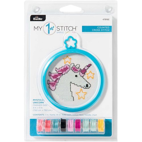 Bucilla ® My 1st Stitch™ - Counted Cross Stitch Kits - Mini - Mystical Unicorn - 47816E