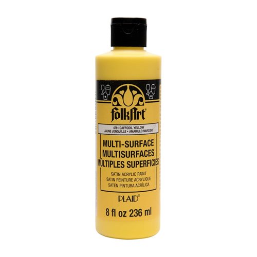 FolkArt ® Multi-Surface Satin Acrylic Paints - Daffodil Yellow, 8 oz. - 4781