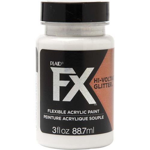 PlaidFX Hi-Voltage Glitter Flexible Acrylic Paint - Bronze Shift, 3 oz. - 36904