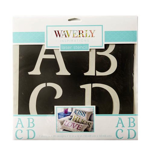 Waverly ® Inspirations Stencils - Decor - Alpha Serif, 12" x 12" - 60518E