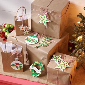 DIY Cardboard Gift Tag Ornaments