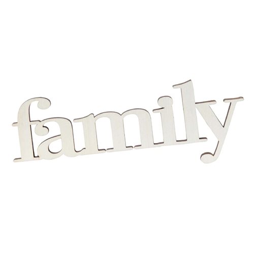 Plaid ® Wood Surfaces - Laser Cut Word - Family 7" - 56860